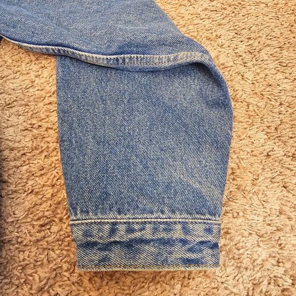 Vtg Levis Jean Jacket 70503-02 XL Britain Hard Rock London Denim Trucker 80s 90s - Picture 13 of 13